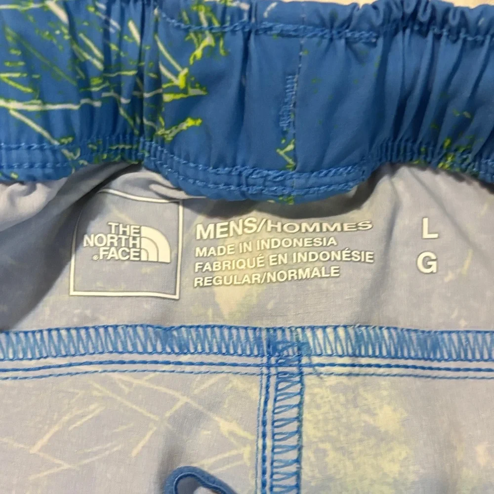 The North Face Blue and‎ Green Swim Trunks